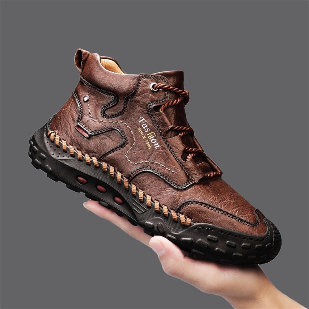 Men's Casual Ankle Boots - Outdoor Trendy Mid-Top Casual Shoes for Men