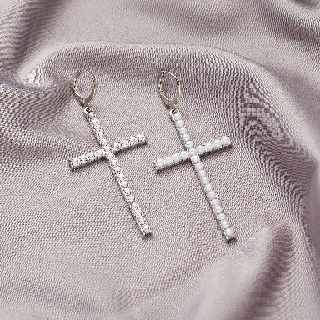 New Vintage Big Cross Long Earrings for Women Simple Cross Drop Earrings Jewelry Party Wedding Birthday Bijoux Gift