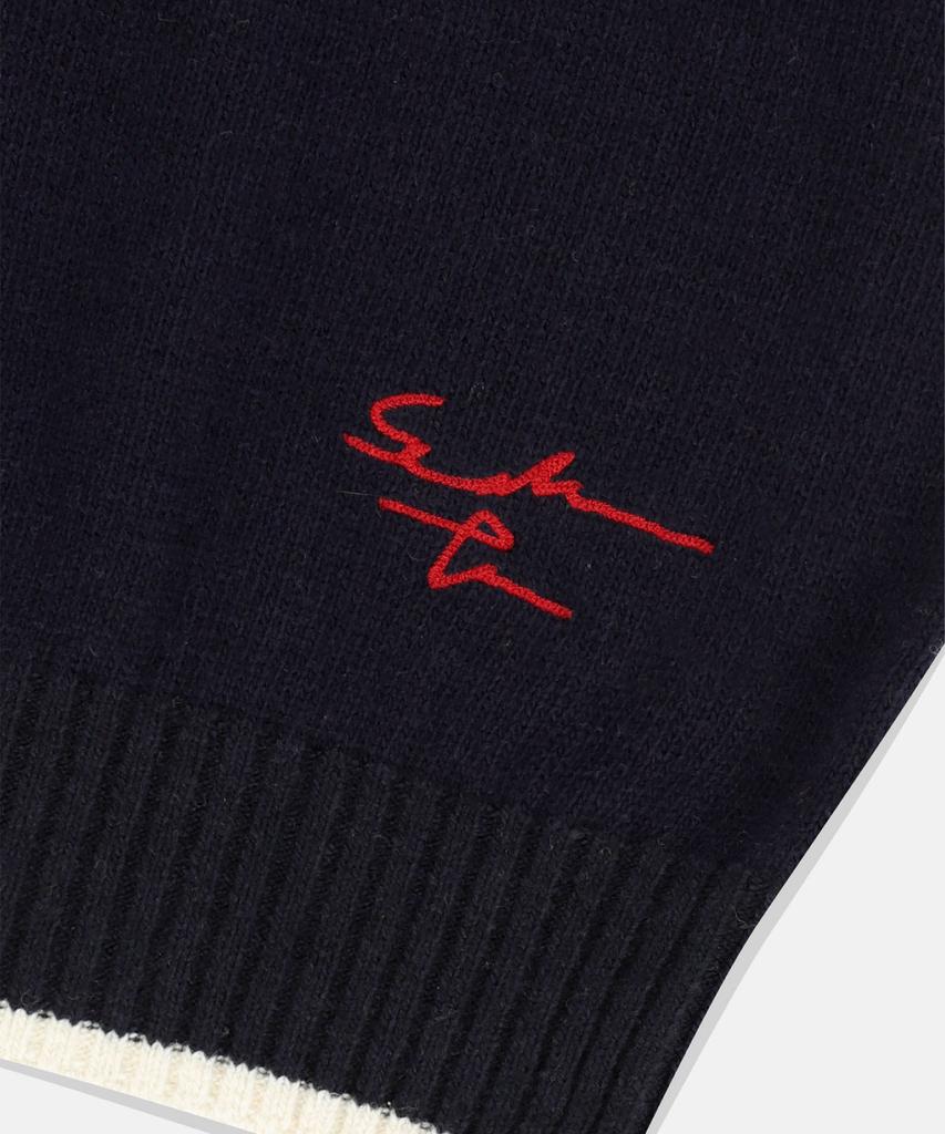 Sun Love Green Knit Sweater Navy