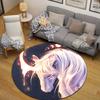 Luxury Round Gothic Multicolor Rug Mat, Non-Slip Floor Mat for Family Room