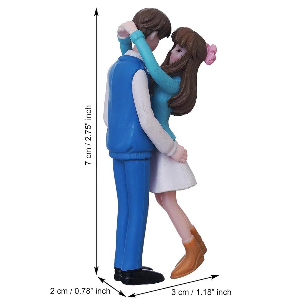 Valentine Gift for Girlfriend Boyfriend | Resin Romantic Hugging Couple Statue Decorative Showpiece