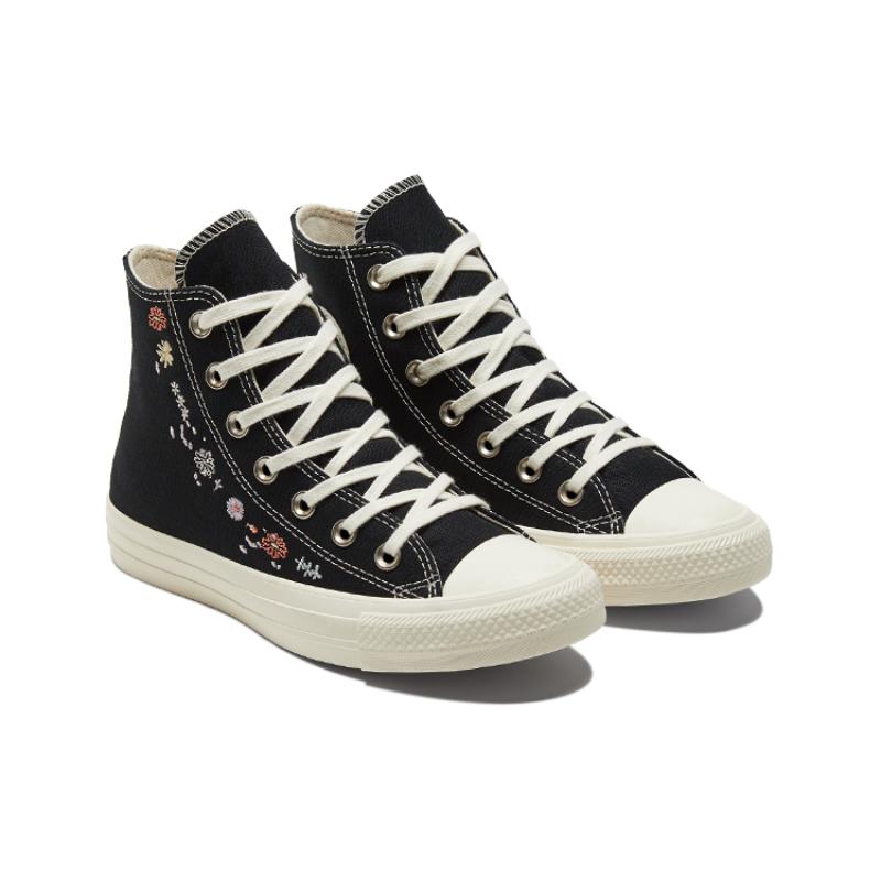 Converse Chuck Taylor All Star Floral Embroidered High Top Espadrilles Women's Black