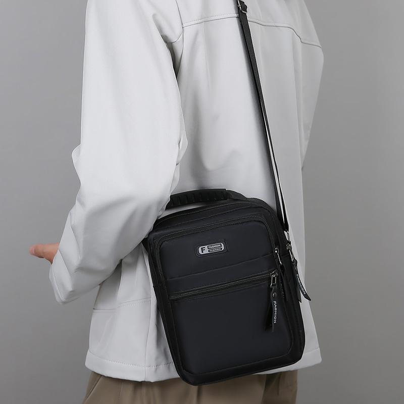 Men's Shoulder Bag Business Leisure Large Capacity Portable Handbag Multi Layer Waterproof Male's Crossbody Bags