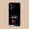 Cute Coffee Cat Matte TPU Mobile Phone Case for Samsung Galaxy M55 54 42 35 34 33 32 23 22 15 14 13 12 F55 5G Colorful Cover