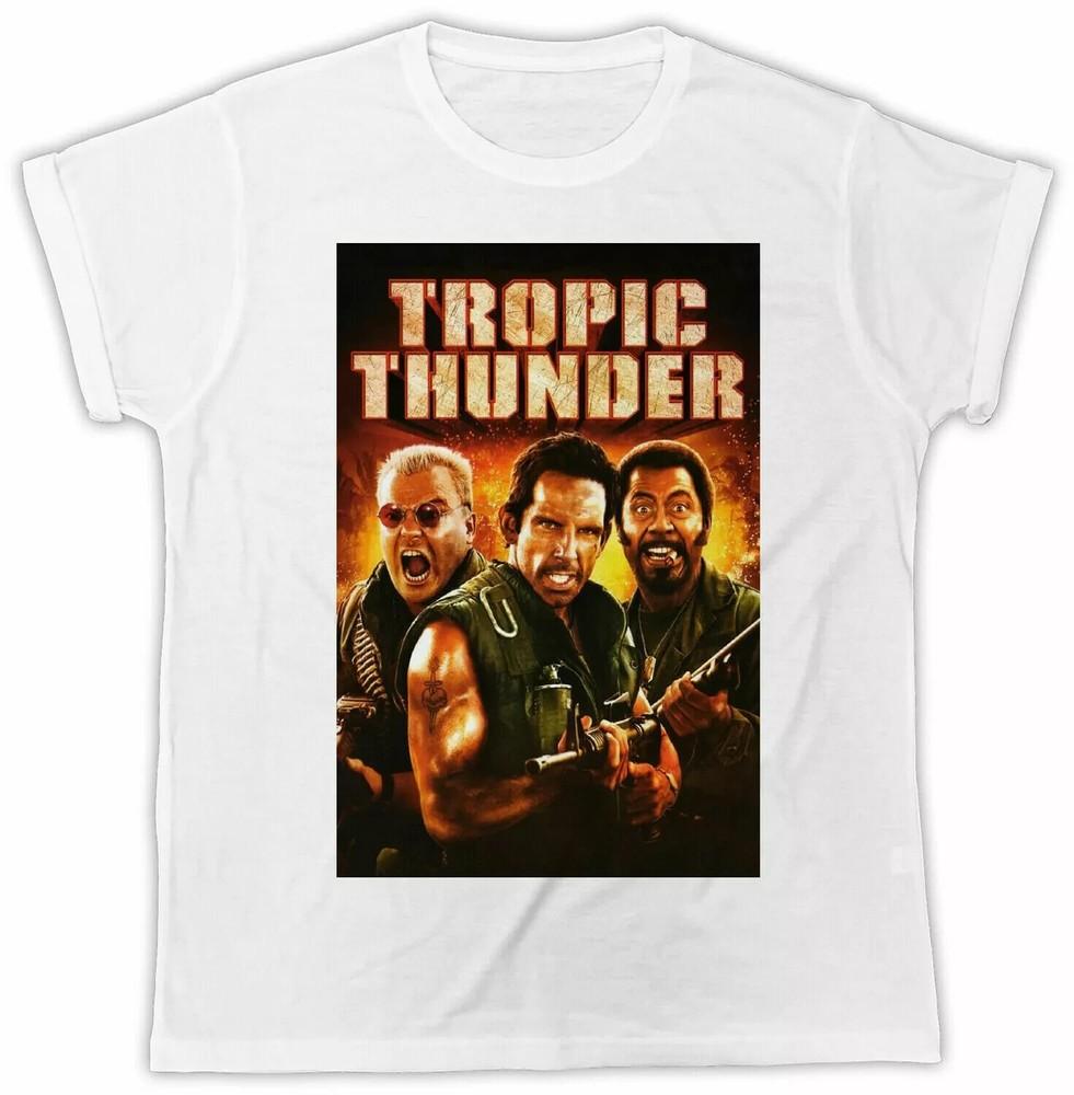 TROPIC THUNDER T-Shirt Retro Cool Gift Tee Comedy Movie War UK Unisex T-Shirt XXL