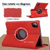 Coque pour Xiaomi Pad 8 / 8 Pro, Protection Antichoc Rotative 360° Cuir Synthétique Rouge
