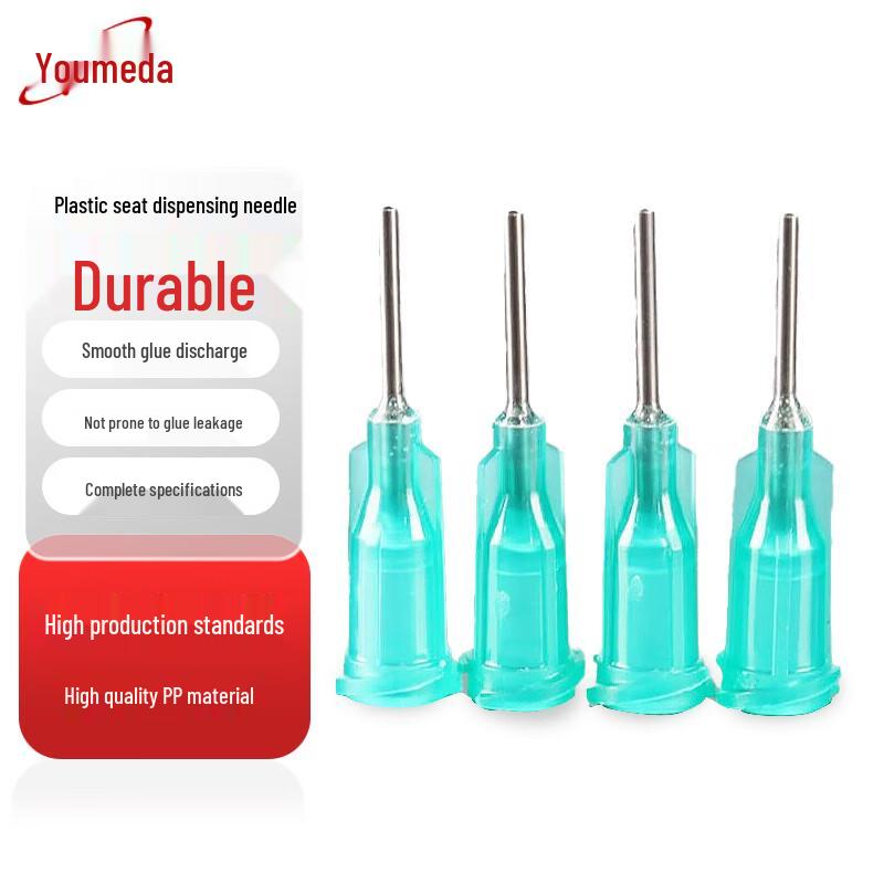Youmaida Plastic Hub Dispensing Needles, 13mm Nozzle, 100 Pcs зеленый
