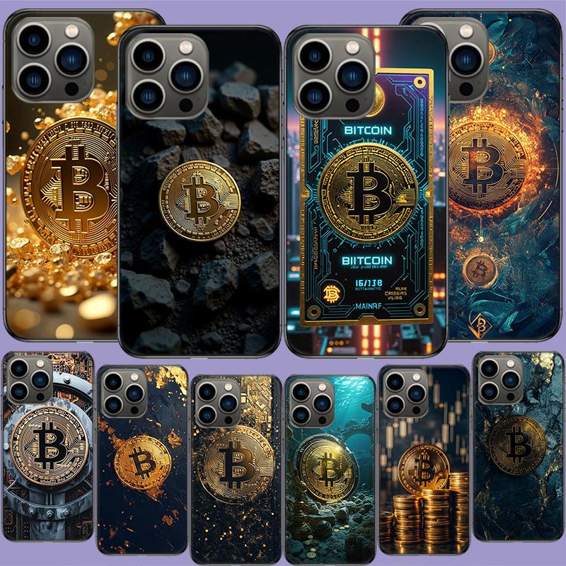 Bitcoin Money Phone Case For Iphone 17 Air 15 Pro 14 Plus 16 Pro Max 17E 16E 12 13 Mini 11 Cover Cute Fundas