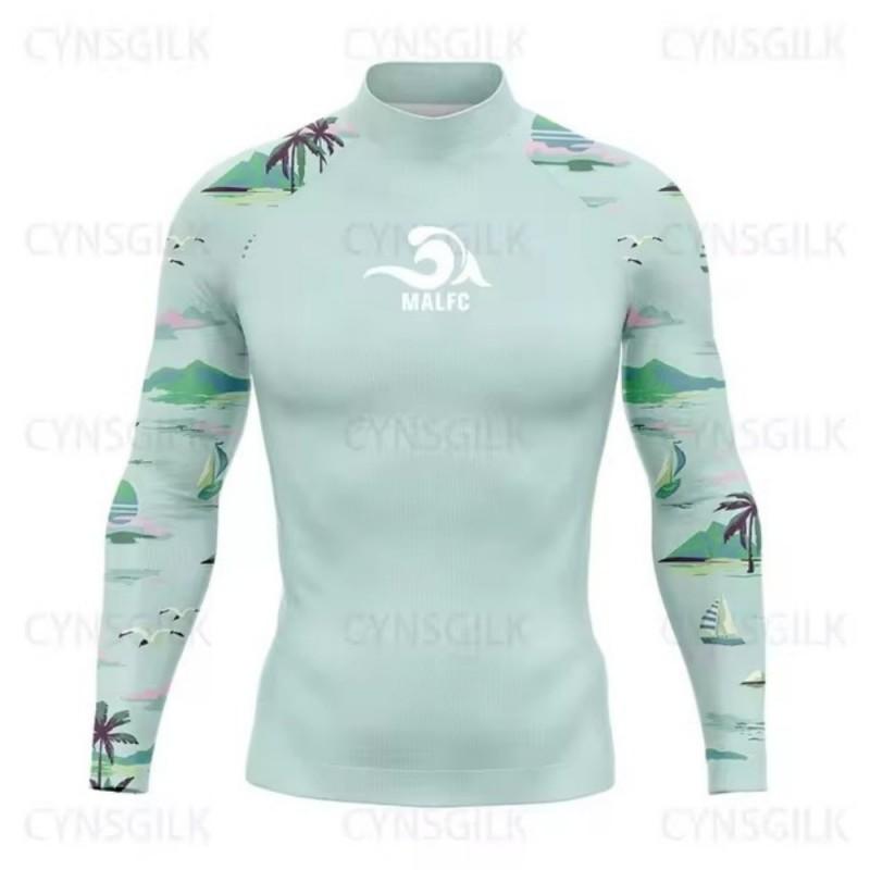 Quick-Dry Long Sleeve Rash Guard Surfing Swimming Freediving Water Sports UV Protection Unisex