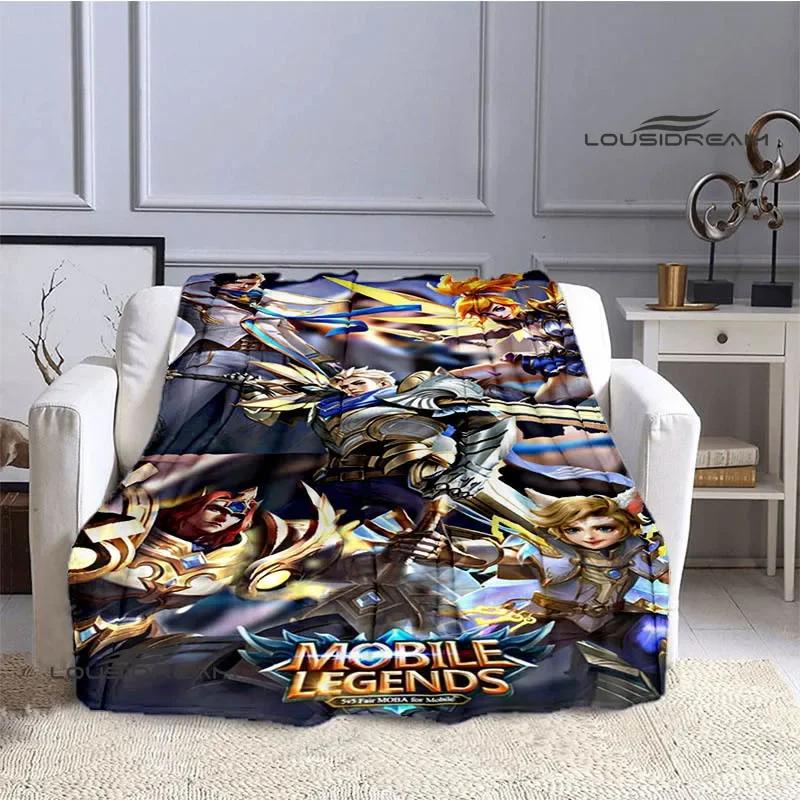 Mobile Legends Bang Bang Cartoon Printed Blankets Fashion Warm Flange Blanket Home Travel Blanket Bed Linings Birthday Gift