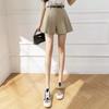 Women's High Waist Slimming Wool A-line Pleated Shorts - Autumn/Winter 2024 Collection