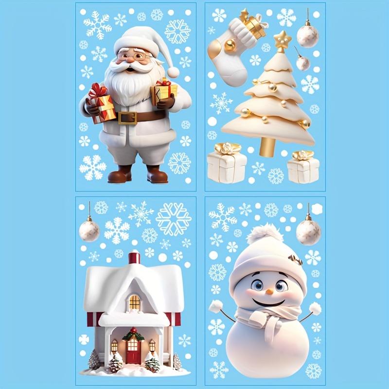 113 Christmas snowflakes, static window stickers, Christmas party supplies, Thanksgiving party decorations