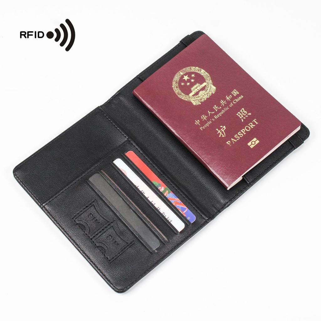 Reisezubehör Britischer Reisepasshülle Blau mit Gummiband Hülle des blauen britischen Reisepasses Französische Wörter