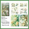 Yuezhen Rose Die-Cut Waterproof PET Journal Stickers - Creative Floral Designs