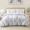 Sage Green Floral Duvet Cover Twin Queen 2/3 Pieces Flower Plum Blossom Bedding Set Reversible Botanical Branch Comforter Cover