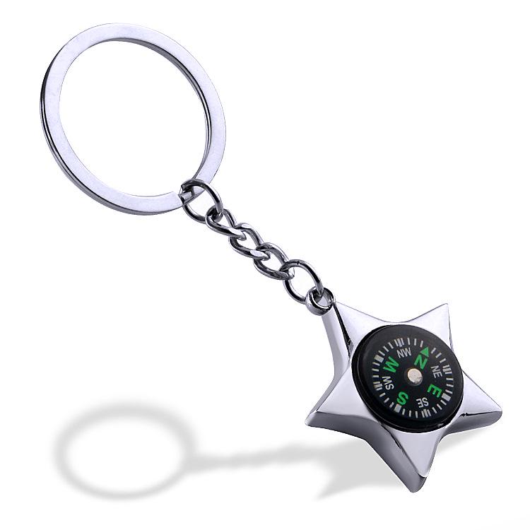 Steering Wheel Compass Keychain: Multiple Styles
