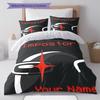 Among Us Custom Name Pattern Bedding,Quilt Set Quilt Cover Pillowcase Home Birthday Gift(1 * Duvet Cover + 2 * Pillowcase, Without Core)