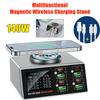 140W Smart Quick Charger with Digital Display 8-Port USB Fast Charging Station Desktop Magnetic Wireless Charging for Phones