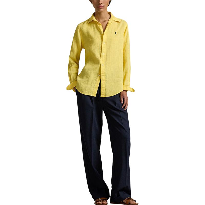 Polo Ralph Lauren Button Logo Embroidered Long Sleeve Shirt Women shirts 211970730-502