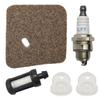 1set Air Fuel Filter Spark Plug For Stihl FS38 FS45 FS46 FS55 HS45 FC55 KM55 Trimmer W/ Primer Bulb
