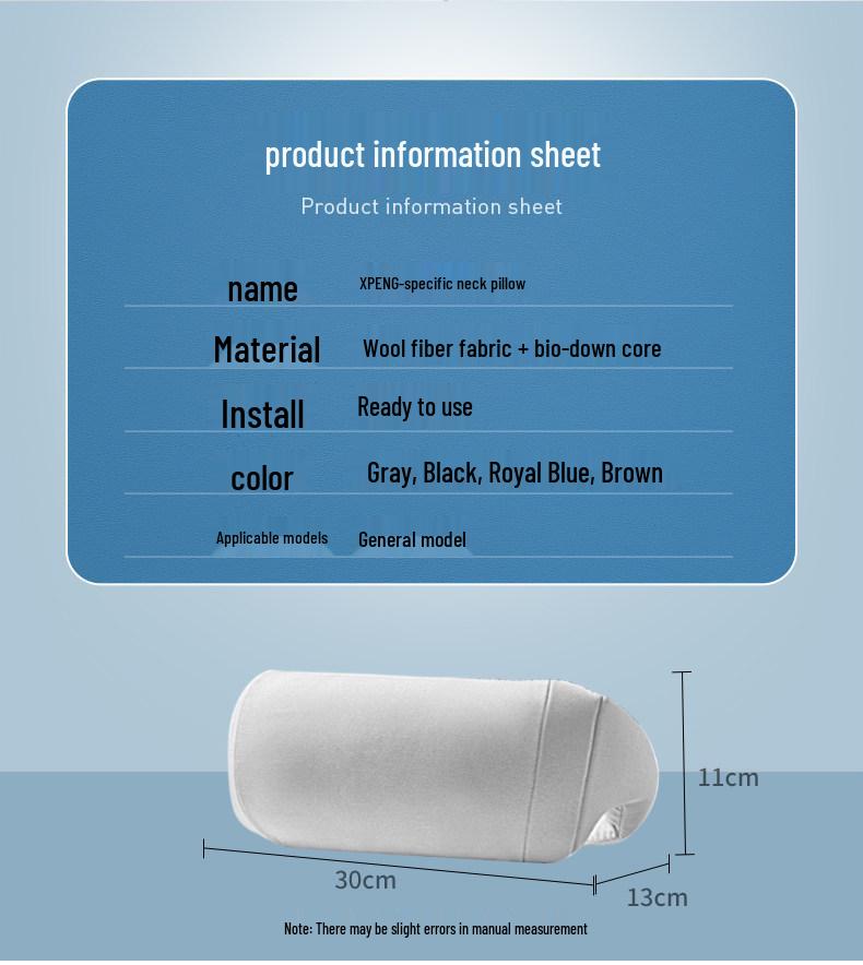 Xiaopeng G6/G9/P7/Mona M Car Headrest & Lumbar Cushion – Interior-Matched Support