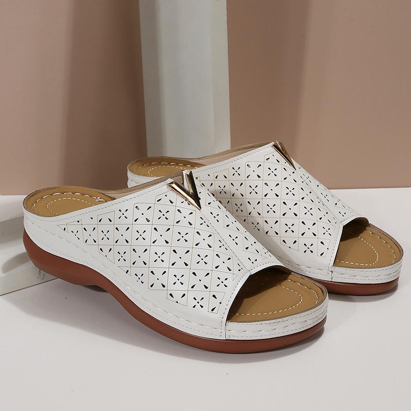 Modische Damen Hausschuhe Fischmaul Dickbesohlte Casual Hausschuhe Strandschuhe