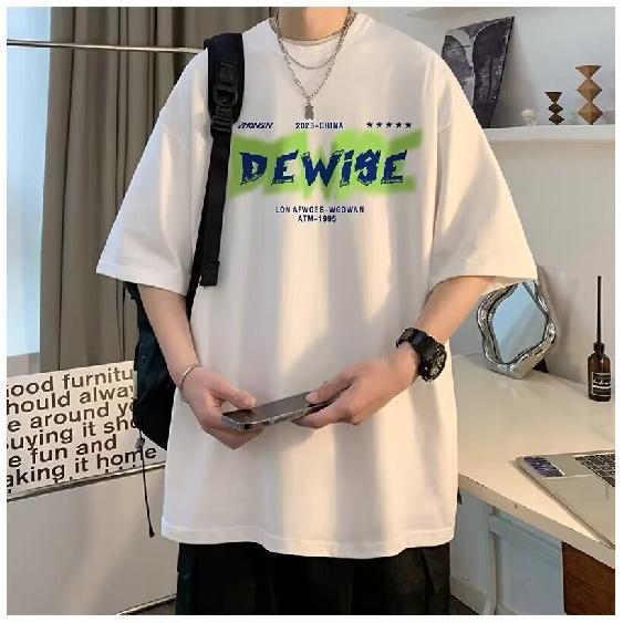 Nové tričko s krátkým rukávem pro muže v létě, trend v korejském stylu, jednoduchý top s polovičním rukávem, volné tričko značky Hong Kong