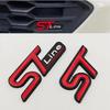 3D Metal Car Stickers STLine ST Logo Front Grille Fender Side Badge Rear Trunk Emblem For Ford Focus Mondeo Explorer Fiesta Edge QY2