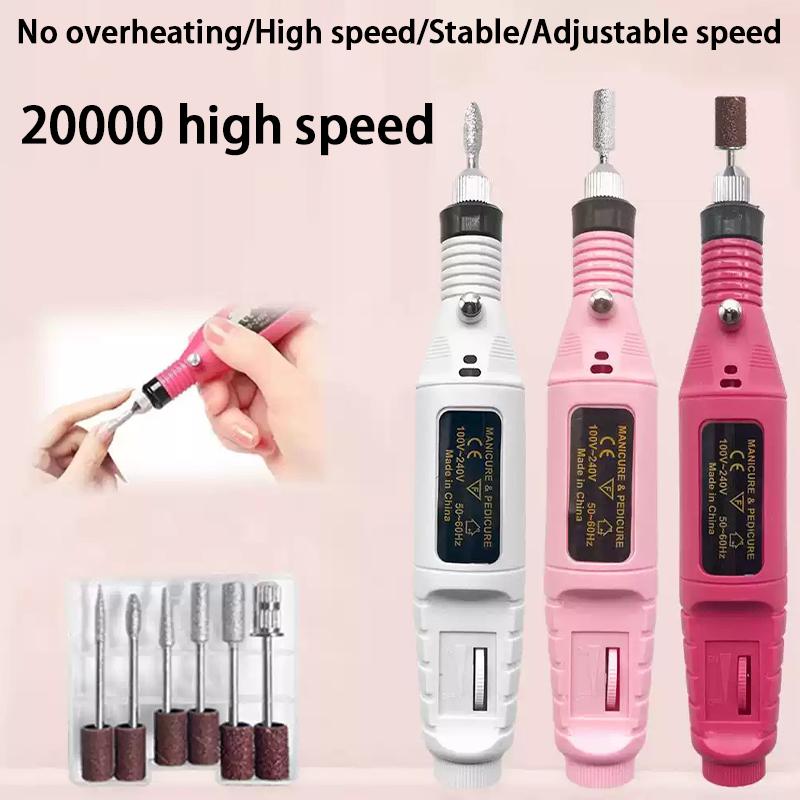 Mini Electric Grinding Nail Grinder Smooth Intelligent Speed Regulation Electric Manicure Device Nail Polishing Nail Tool Set