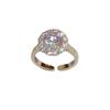 Luxury Fashion Full Diamond Round Open Ring For Women Versatile Jewelry