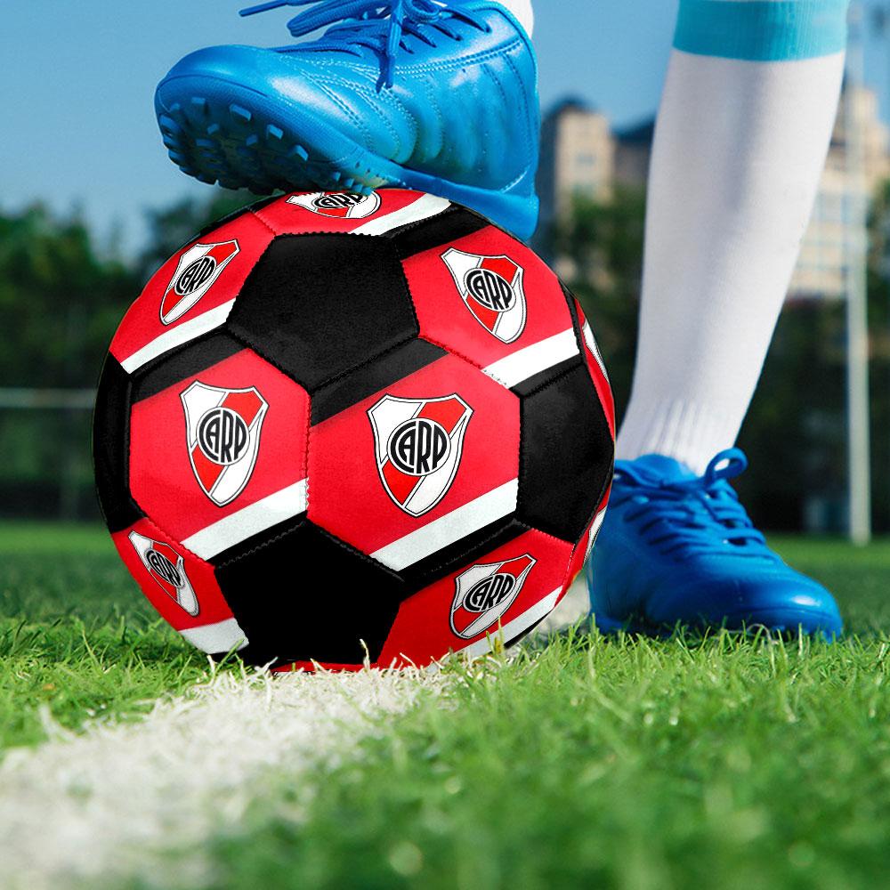 Club Atlético River Platefootball clubIndoor Size 5 Soccer Ball Colorful Machine Stitched PVC Competition Ready Durable High-Bounce