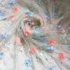 1 Yard 3D Petal Flower Embroidery Lace Fabric Soft Mesh Tulle Floral Fabric For Diy Wedding Dress Clothes Photography Props
