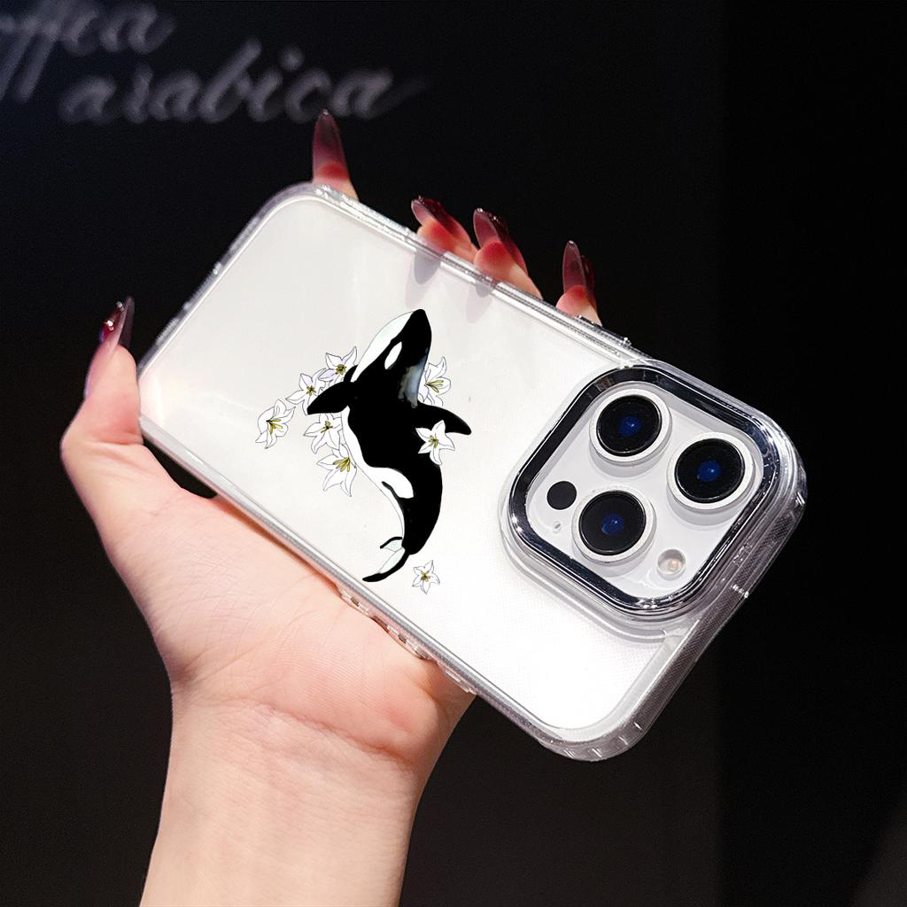 Whale Luxury Phone Case for iPhone 17 Air 16 15 14 11 Pro Max 16 15 Plus X Xs 8 7 Soft Protective Cover Cases