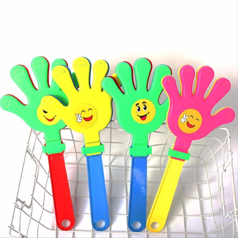 2Pcs Color Random Fashion Colorful Hand Clapper Props Children Palm Clap Cheering Birthday Gift Party Favors Clapping Toys