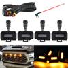 4x 6LED Grille Light Wiring Harness Kit Smoked Amber For Toyota Tacoma TRD Off Road Sport Models Front Grill 2020 2021 2022 2023