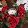 Romantic Candle Rings 30CM Candlestick Wreath Christmas Candle Wreath  Christmas Decor