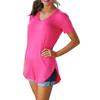 Women's Loose Top Summer Solid Color V-neck Short Sleeved T-shirt for Women Shirt