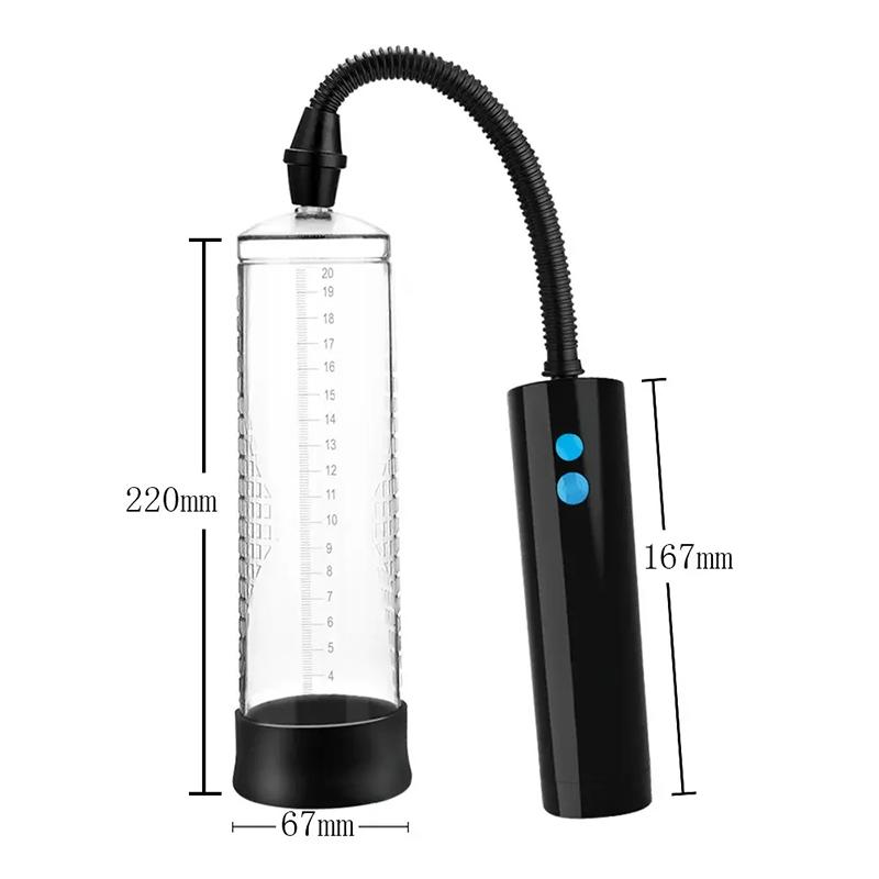 Usb Electric Acrylic Penis Pump Male Penis Enlargement Pump Vacuum Pump for Penis Penile Training Extender Cock Sex Toy for Men