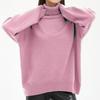 Solid Color High Neck Sweater, Autumn/winter, Loose Knit Sweater, Versatile, Classic Style, Sweater, Women's