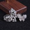 Sievietēm Eleganti Tauriņi Formas Piespraude Spīdīgi Rhinestones Inkrustēti Piespraudes Uzvalks Apkakle Šalle Jaciņa Žetons Rotaslietas Aksesuāri