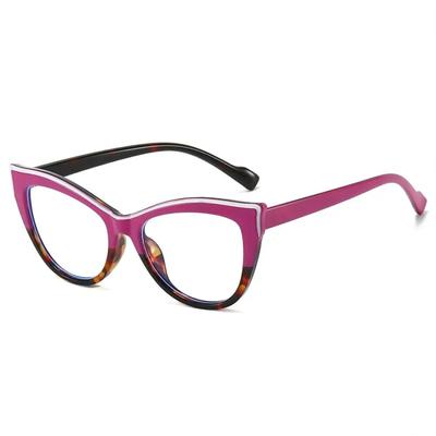 INS Stil Katzenaugenbrillengestell Florales Gestell Filter UV TR90 Blaulichtblockierende Brille Optisches Brillengestell