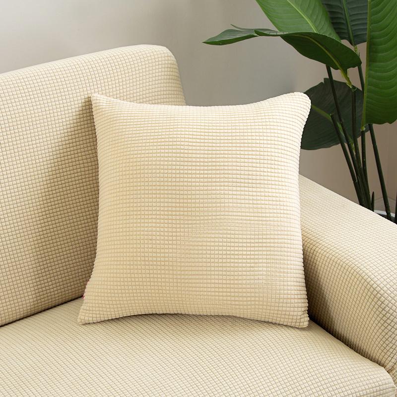 Solid Color Pillowcase Simple Throw Pillow Case For Sofa Car Home Decorative Corn Velvet Cushion Cover Decor