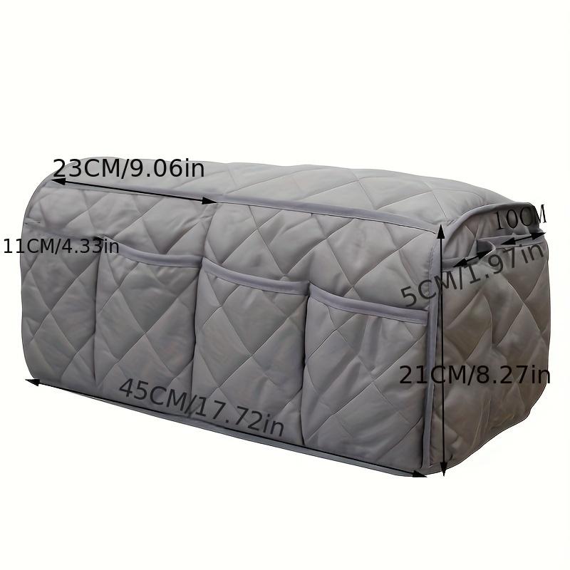 Sofa Armrest Storage Bag for TV Remote & Organizer - Cotton Fabric Side Pocket with Strap, Multipurpose Chair Organizer Pouch
