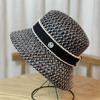 Bucket Letters Fisherman Hat Straw Hat Women Spring Summer Outing Shade Day System