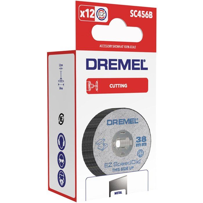 Lot de 12 Disques DREMEL - EZ SpeedClic - Tronçonnage/Découpe Métaux - ø 38mm - épaisseur 1,2mm