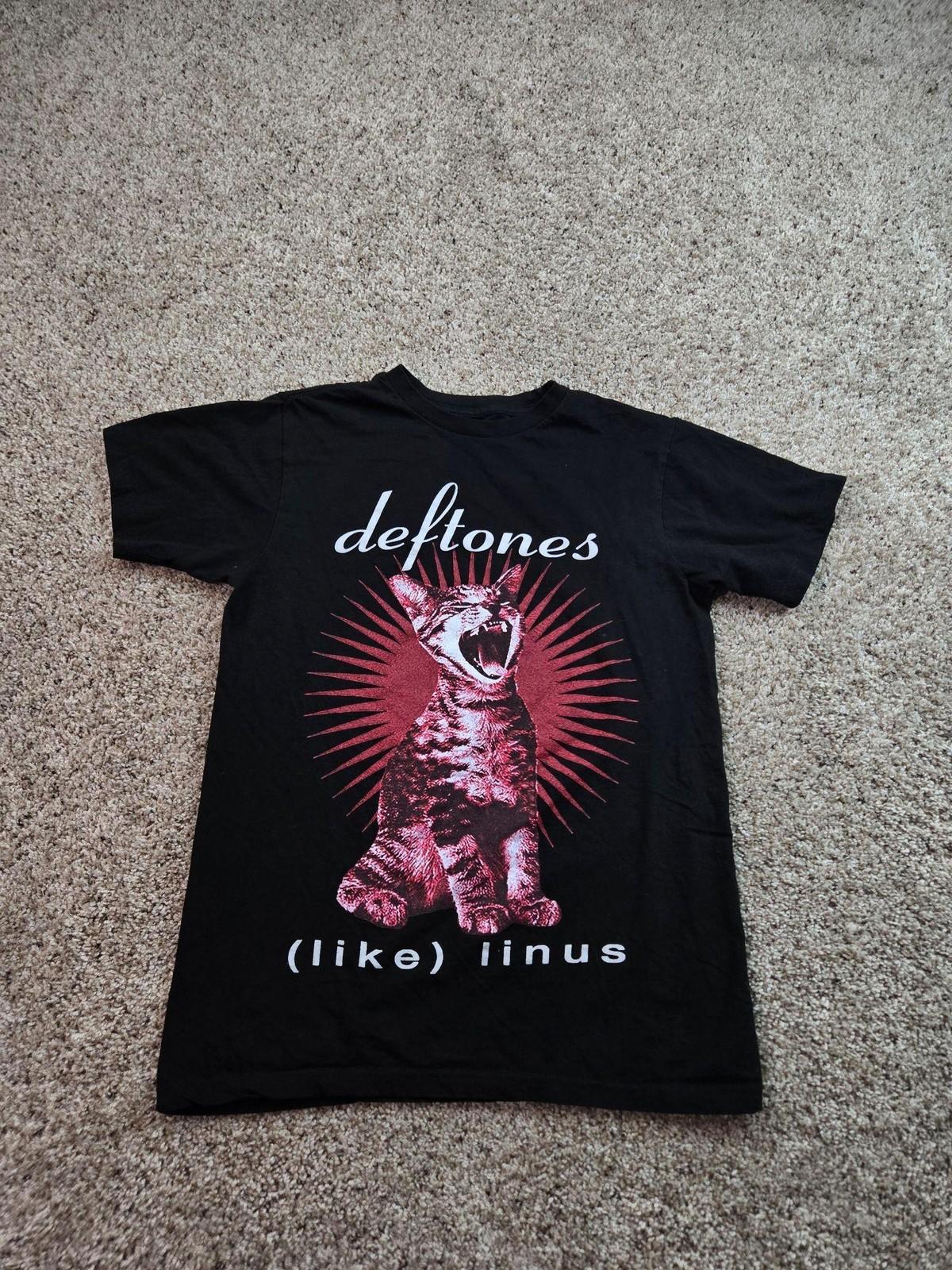 Deftones Like Linus T Shirt Medium Mens Black Graphic Short Sleeve Band Tee Unisex T-Shirt M