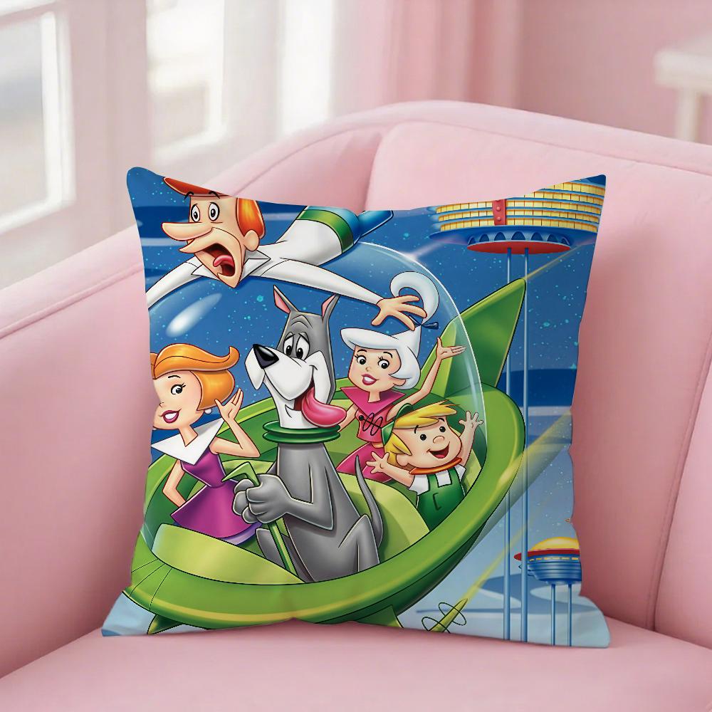 Cartoon The J-Jetsonss Pillow Case Square Double-Sided Printing Sofa Cushion Cover Bedroom Bedside Pillowcover
