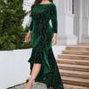 Women's Fashion Summer Spring Stripe Print Print Long Sleeve O-Neck High Waist Casual Dresses