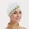 Glitter Diamonds Ruffle Turban Caps for Women