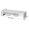 49x20.4x10cm 3-Tier Desktop Monitor Stand, Multi-Purpose Display Riser with Storage, Sturdy Desk Organizer for Office Gaming